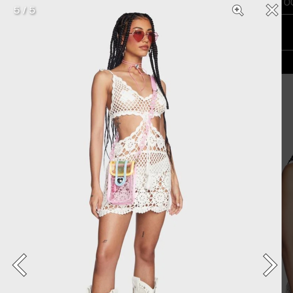 Dolls Kill white crochet dress